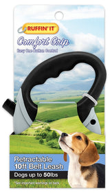 Ruffin'It 98607 Retractable Leash, 10 ft L, Blue/Gray/Pink, S