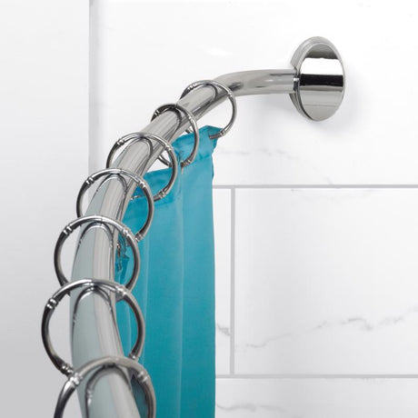 Zenna Home NeverRust Adjustable Curved Shower Rod 72 in. L Chrome