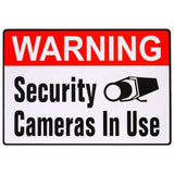 HILLMAN English White Security Decal 4 in. H X 6 in. W, Pack of 6