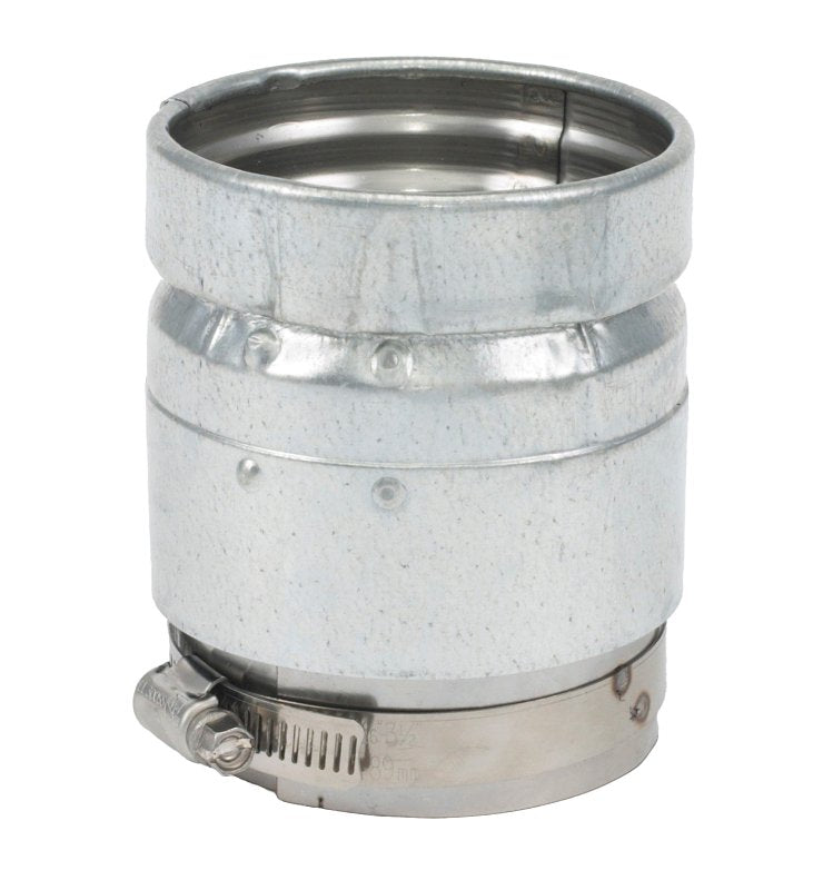 Selkirk 244243 Pipe Connector, 4 in OAL, Stainless Steel, Galvanized