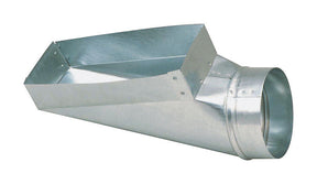 Imperial 10 in. H X 6 in. W Silver Galvanized Steel Straight Center End Boot, Pack of 6