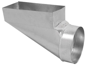 Imperial 12 in. H X 6 in. W Silver Galvanized Steel Straight Center End Boot, Pack of 6