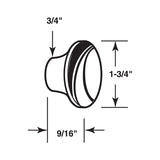 Prime-Line N 6755 Pull Knob, Steel, Brass