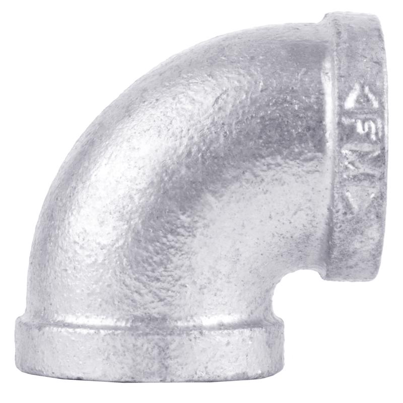 STZ Industries 3/8 in. FIP each X 3/8 in. D FIP Galvanized Malleable Iron 90 Degree Elbow, Pack of 5