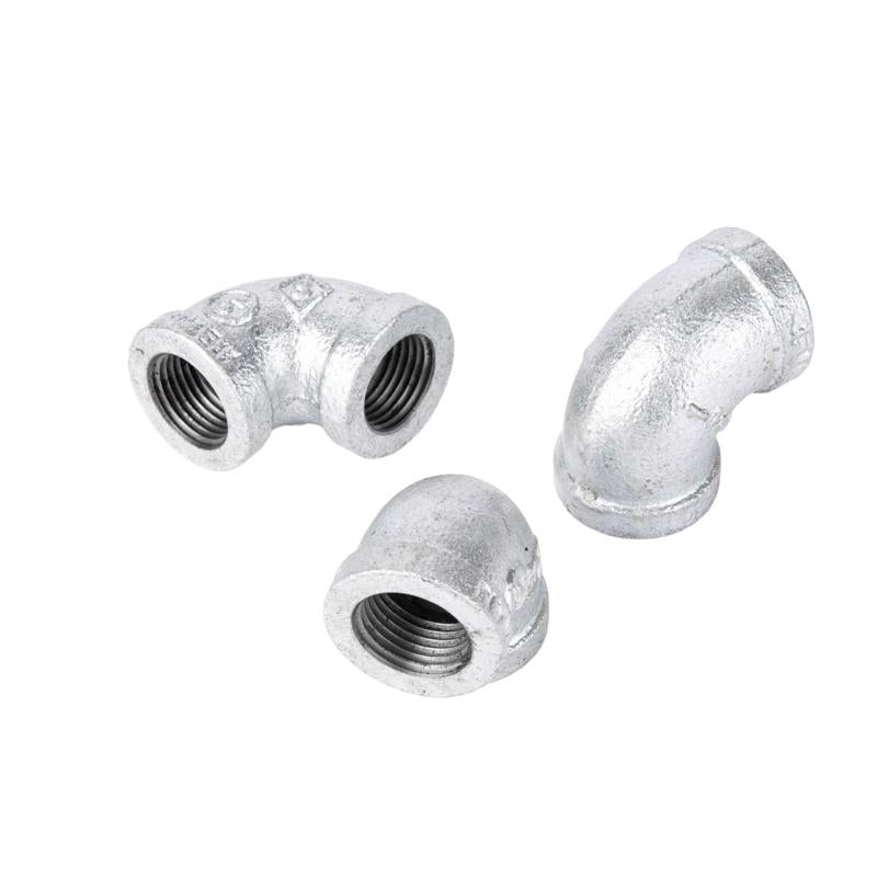 STZ Industries 1/2 in. FIP each X 1/2 in. D FIP Galvanized Malleable Iron 90 Degree Elbow, Pack of 5