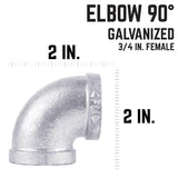 STZ Industries 3/4 in. FIP each X 3/4 in. D FIP Galvanized Malleable Iron 90 Degree Elbow, Pack of 5