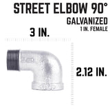 STZ Industries 1 in. FIP each X 1 in. D MIP Galvanized Malleable Iron 90 Degree Street Elbow, Pack of 5