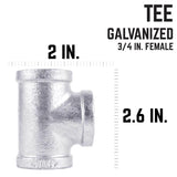 STZ Industries 3/4 in. FIP each X 3/4 in. D FIP 3/4 in. D FIP Galvanized Malleable Iron Tee, Pack of 5