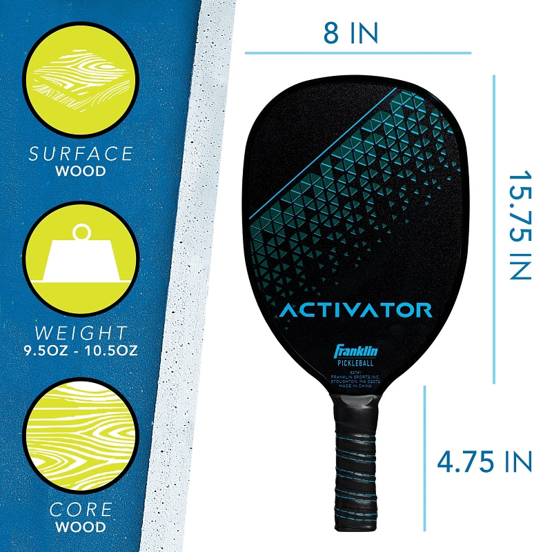 Franklin Sports Activator 52742 Paddle Ball Set, 8 Years and Up, Wood Racket