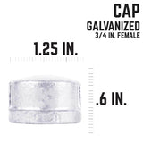 STZ Industries 3/4 in. FIP each Galvanized Malleable Iron Cap, Pack of 5