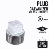 STZ Industries 1/2 in. MIP each Galvanized Malleable Iron Plug, Pack of 5