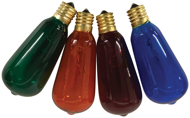 Hometown Holidays 19227 Light Bulb, Multi-Color Light, Pack of 12