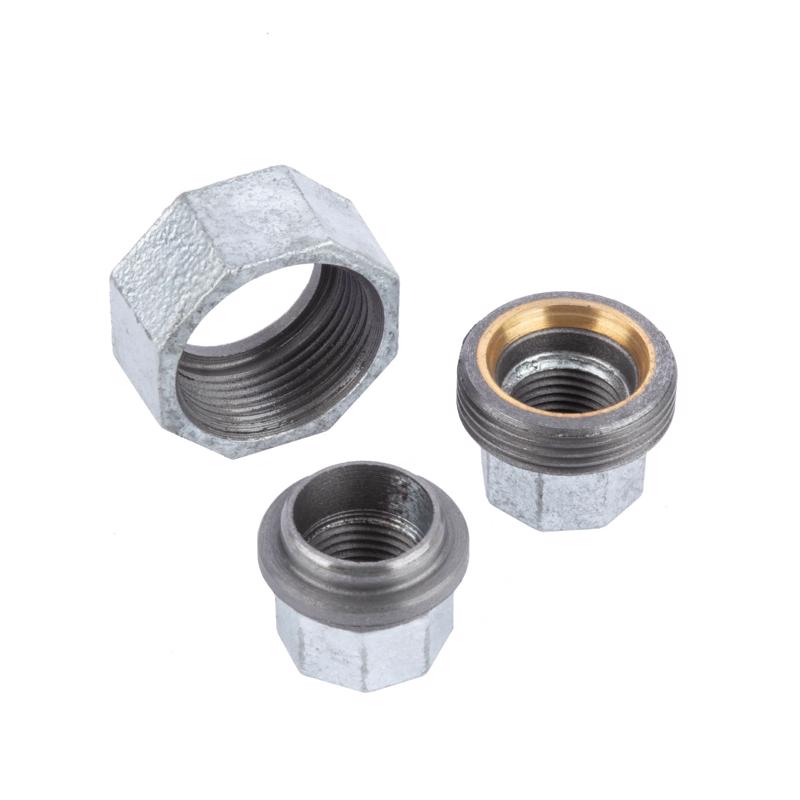 STZ Industries 1/2 in. FIP each X 1/2 in. D FIP Galvanized Malleable Iron Union, Pack of 5