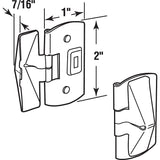 Prime-Line U 9938 Window Flip Lock, 2 in L x 1 in W Backplate, Steel, Brass