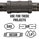 STZ Industries 1/2 in. FIP each X 1/2 in. D FIP Black Malleable Iron 90 Degree Elbow, Pack of 5