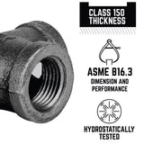 STZ Industries 3/4 in. FIP each X 3/4 in. D FIP Black Malleable Iron 90 Degree Elbow, Pack of 5