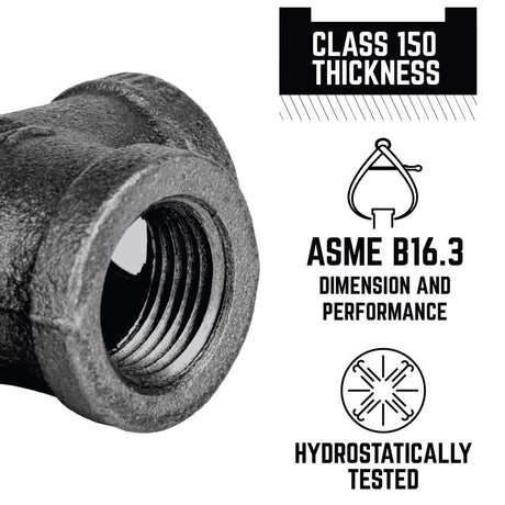 STZ Industries 3/4 in. FIP each X 3/4 in. D FIP Black Malleable Iron 90 Degree Elbow, Pack of 5
