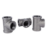 STZ Industries 1/2 in. FIP each X 1/2 in. D FIP 1/2 in. D FIP Black Malleable Iron Tee, Pack of 5