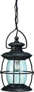 Boston Harbor BRT-CDC1701 Outdoor Pendant Lantern, 120 V, 60 W, Steel Fixture, Misty Pewter Fixture