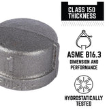 STZ Industries 1/2 in. FIP each Black Malleable Iron Cap, Pack of 5