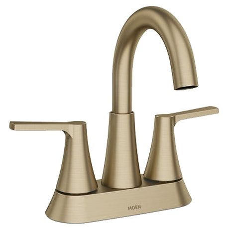 Moen Mikah 84311 Series 84311BZG Bathroom Faucet, 1.2 gpm, 2-Handle, 3-Faucet Hole, Metal, Bronzed Gold