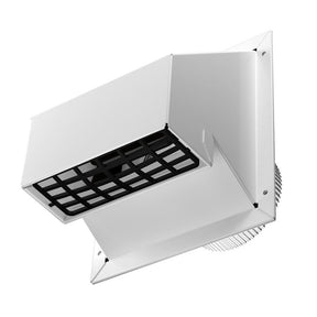Imperial VT0756 R2 Style Wall Exhaust/Intake Cap, 4 in Duct, Steel, White, Galvanized/Painted
