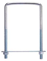ProSource LR355 U-Bolt, 3/8 in Thread, 3-3/4 in L Thread, Steel, Zinc, Pack of 10