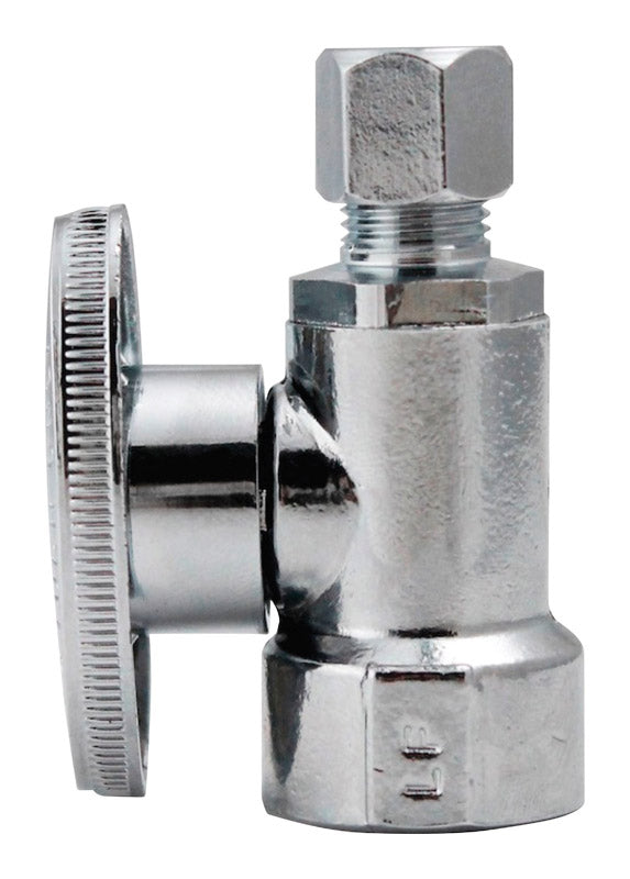 Keeney 1/2 in. FIP in. X 1/4 in. Compression Brass Straight Valve