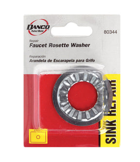 Danco 7/8 in. D Cadmium Plated Diecast Faucet Rosette Washer 1 pk, Pack of 6
