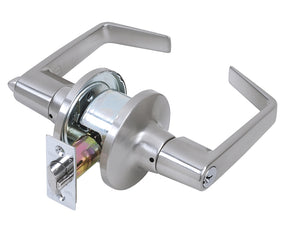 Tell Manufacturing CL100201 Entry Lever, Turnbutton Lock, Satin Chrome, Steel, 2 Grade, ADA Compliant