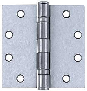Tell Manufacturing H4040 Series HG100319 Square Hinge, 4 in H Frame Leaf, 0.085 in Thick Frame Leaf, Satin