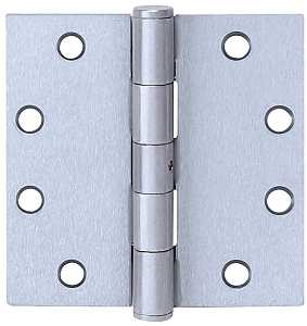 Tell Manufacturing HG100324 Ball Bearing Plain Hinge, 3-1/2 in H Door Leaf, 3-1/2 in H Frame Leaf, 3-1/2 in W, Satin