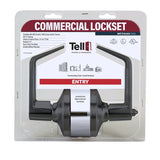 Tell Manufacturing LC2400 Series CL102902 Entry Lever, Matte Black, Lever Handle, Steel, Commercial, Left, Right Hand