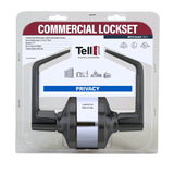 Tell Manufacturing LC2400 Series CL102904 Privacy Lever, Matte Black, Lever Handle, Steel, Left, Right Hand