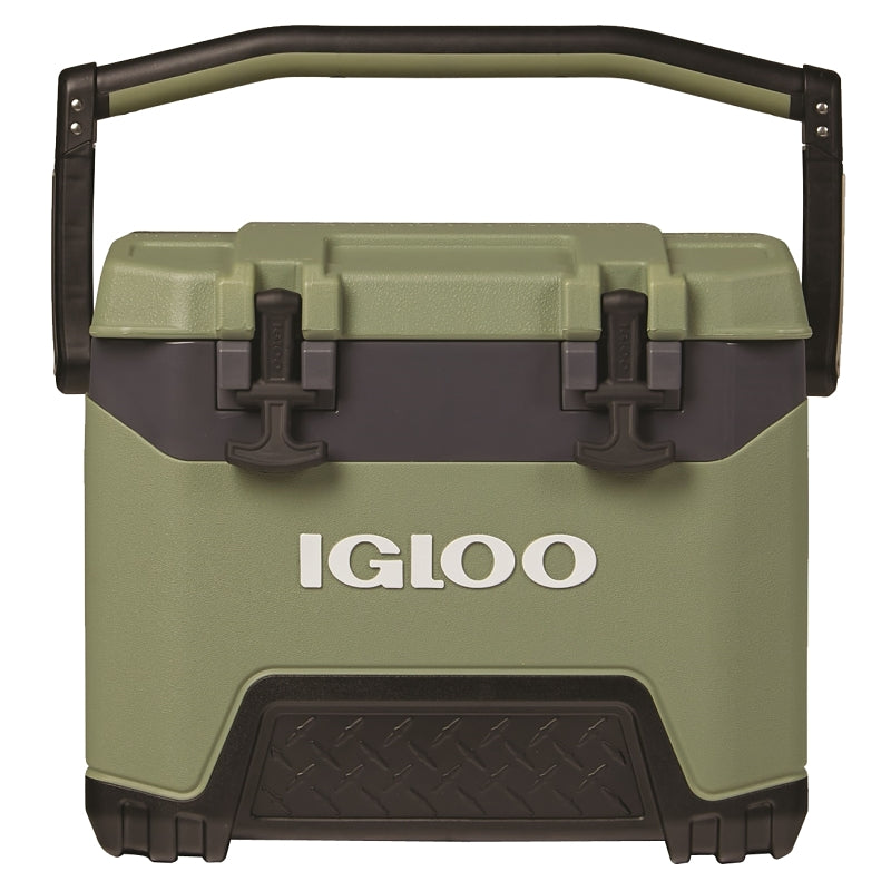 Igloo BMX 00050538 Cooler, 37 Can Cooler, Plastic/Rubber/Stainless Steel, Oil Green, 4 days Ice Retention