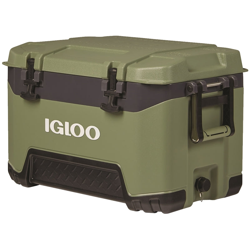 Igloo BMX 00050540 Cooler, 83 Can Cooler, Plastic/Rubber/Stainless Steel, Oil Green, 5 days Ice Retention