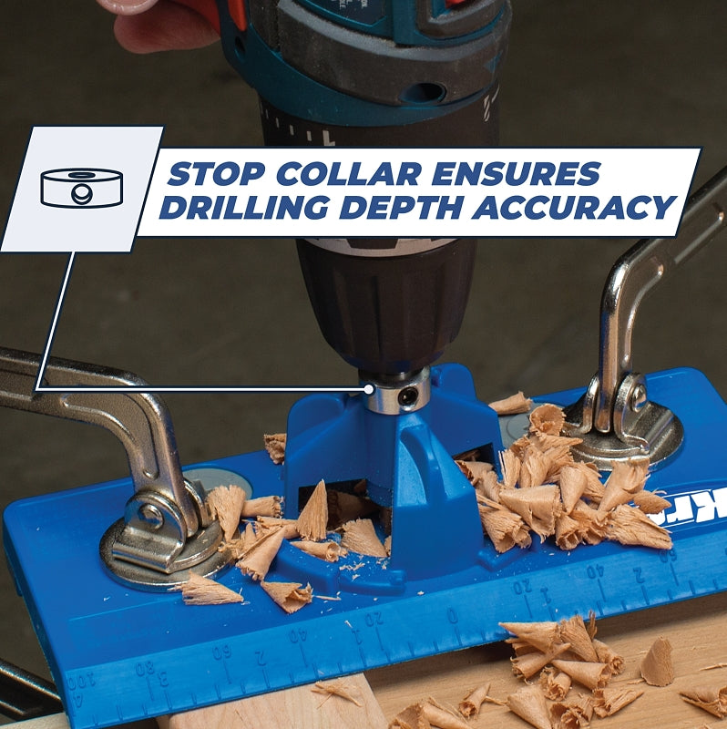 Kreg KHI-HINGE Concealed Hinge Jig, Nylon, For: 35 mm Cup-Style Concealed Hinges