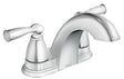 Moen Banbury Series 84942 Centerset Bathroom Faucet, 1.2 gpm, 2-Faucet Handle, 3-Faucet Hole, Metal, Chrome-Plated