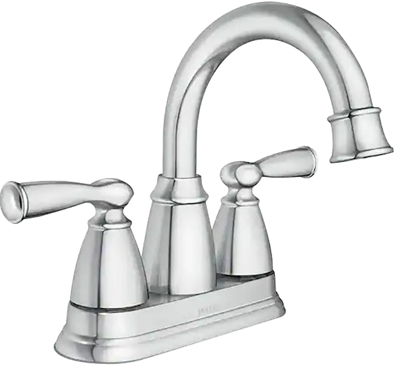 Moen Banbury Series 84943 Centerset Bathroom Faucet, 1.2 gpm, 2-Faucet Handle, 3-Faucet Hole, Metal, Chrome-Plated