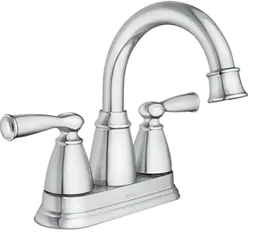 Moen Banbury Series 84943 Centerset Bathroom Faucet, 1.2 gpm, 2-Faucet Handle, 3-Faucet Hole, Metal, Chrome-Plated