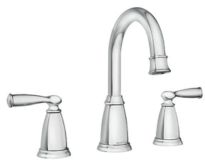 Moen Banbury Series 84947 Bathroom Faucet, 1.2 gpm, 2-Handle, 3-Faucet Hole, Metal, Chrome, Lever Handle