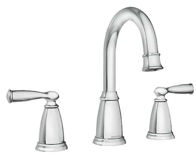 Moen Banbury Series 84947 Bathroom Faucet, 1.2 gpm, 2-Handle, 3-Faucet Hole, Metal, Chrome, Lever Handle