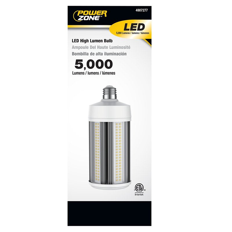 Pinegreen Lighting CL-CB50 LED Bulb, Corn Lamp, 300 W Equivalent, E26 Medium Lamp Base, Daylight, 5000 K Color Temp