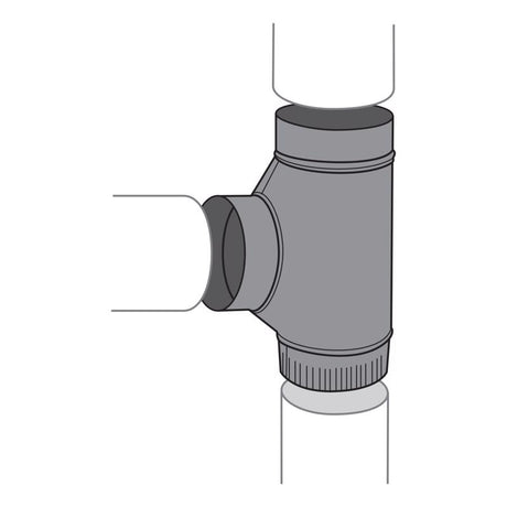 Imperial 6 in. X 6 in. X 6 in. Steel Stove Vent Single Tee
