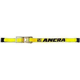 Ancra 500 Series 48987-20 Strap, 3 in W, 27 ft L, Polyester, Yellow, 5400 lb Working Load, Hook End