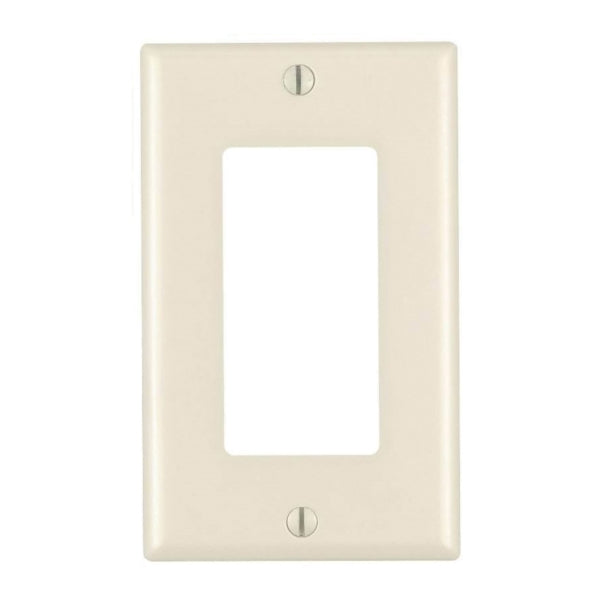 Leviton 80401-M26-TMP Wallplate Pack, 4-1/2 in L, 2-3/4 in W, 1-Gang, Plastic, Light Almond