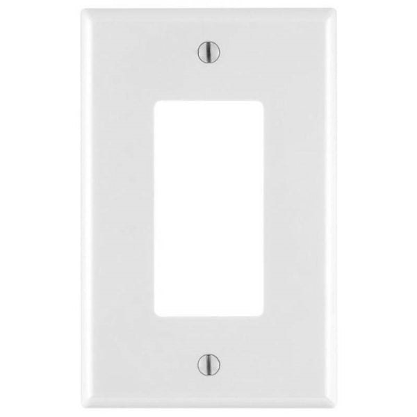 Leviton M52-0PJ26-0WM Wallplate Pack, 4.88 in L, 3.13 in W, 1-Gang, Nylon, White