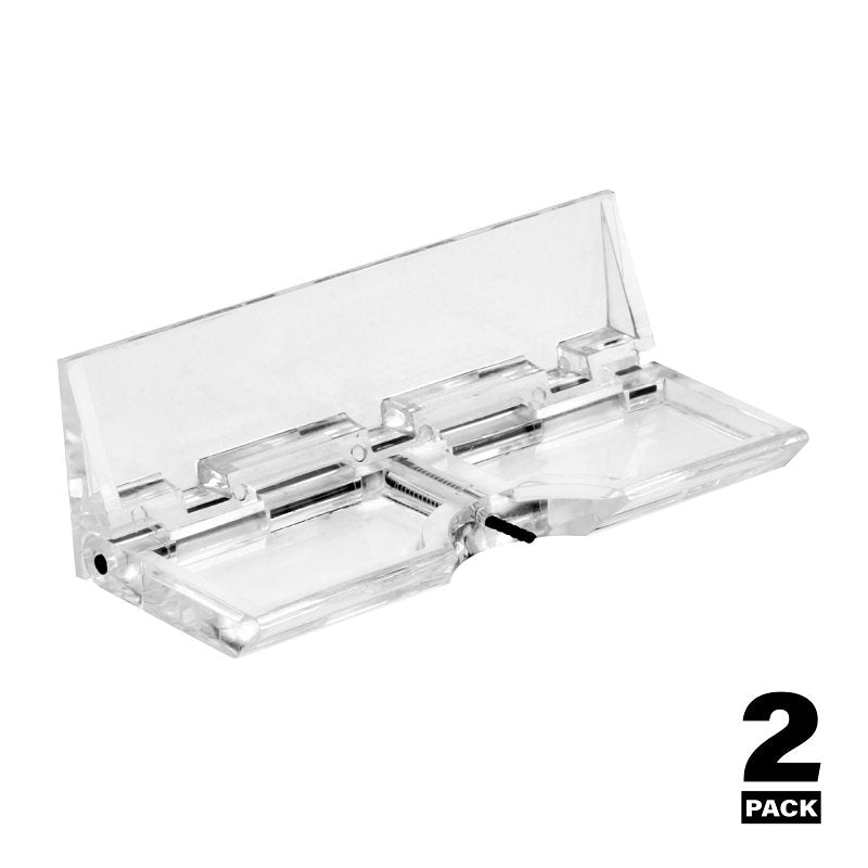 Prime-Line U 9842 Door Lock, Plastic, 3/16, 1/8, 1/4 in Thick Door