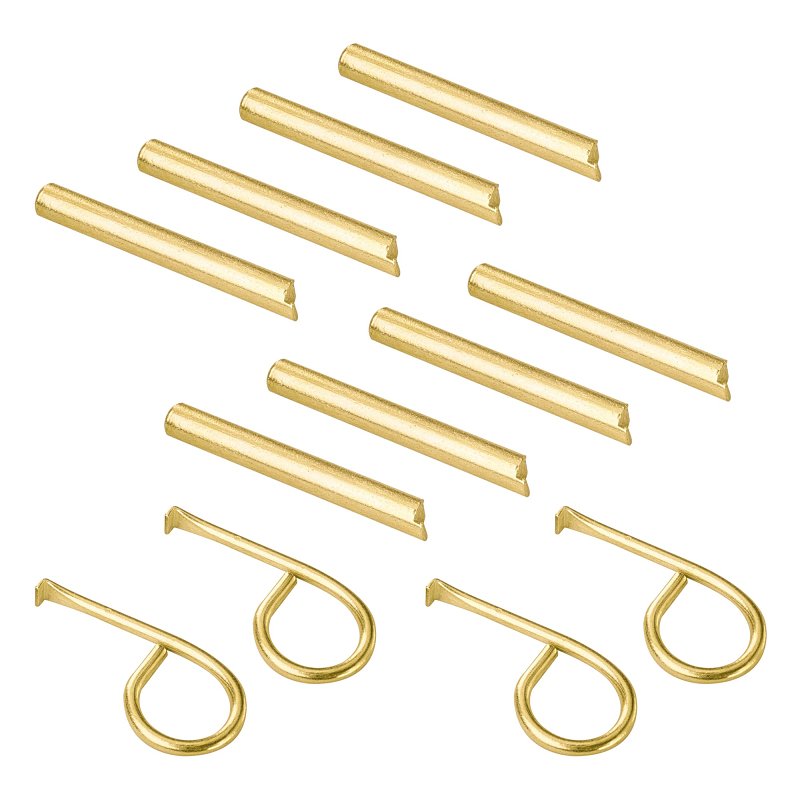 Defender Security U 9845 Window Sash Pin Lock, 2-1/2 in L, Steel, Brass