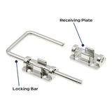 Prime-Line U 9847 Sliding Door Loop Lock, Steel, Nickel-Plated, 1-3/8 to 1-3/4 in Thick Door, Pack of 2